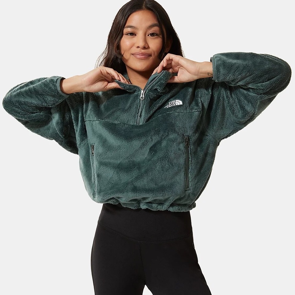 NWT The North Face Osito Quarter Zip Cropped
Hoodie Balsam Green Medium
